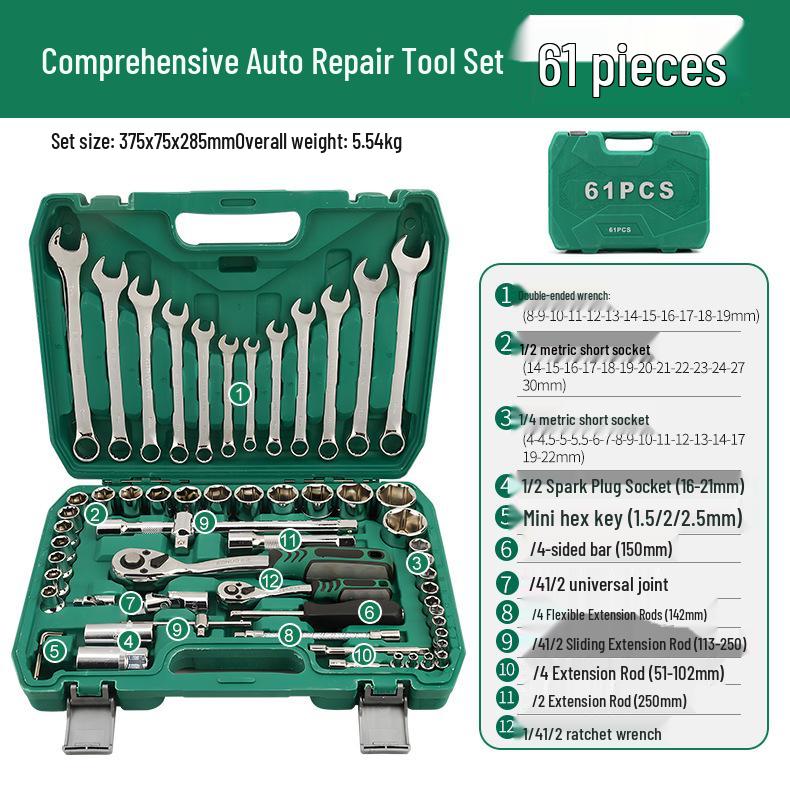 Multifunctional Ratchet & Socket Wrench Set for Car & Hardware Repair