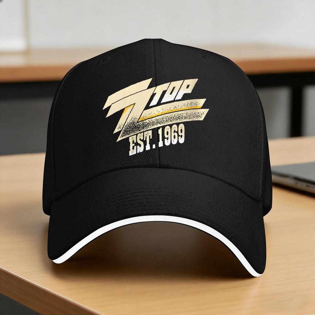 Frühlings-Casual Baseballkappe ZZ Top Band Logo Wandern Angeln Trucker-Hut Für Unisex-Teenager Verstellbar Vintage Snapback-Kappe