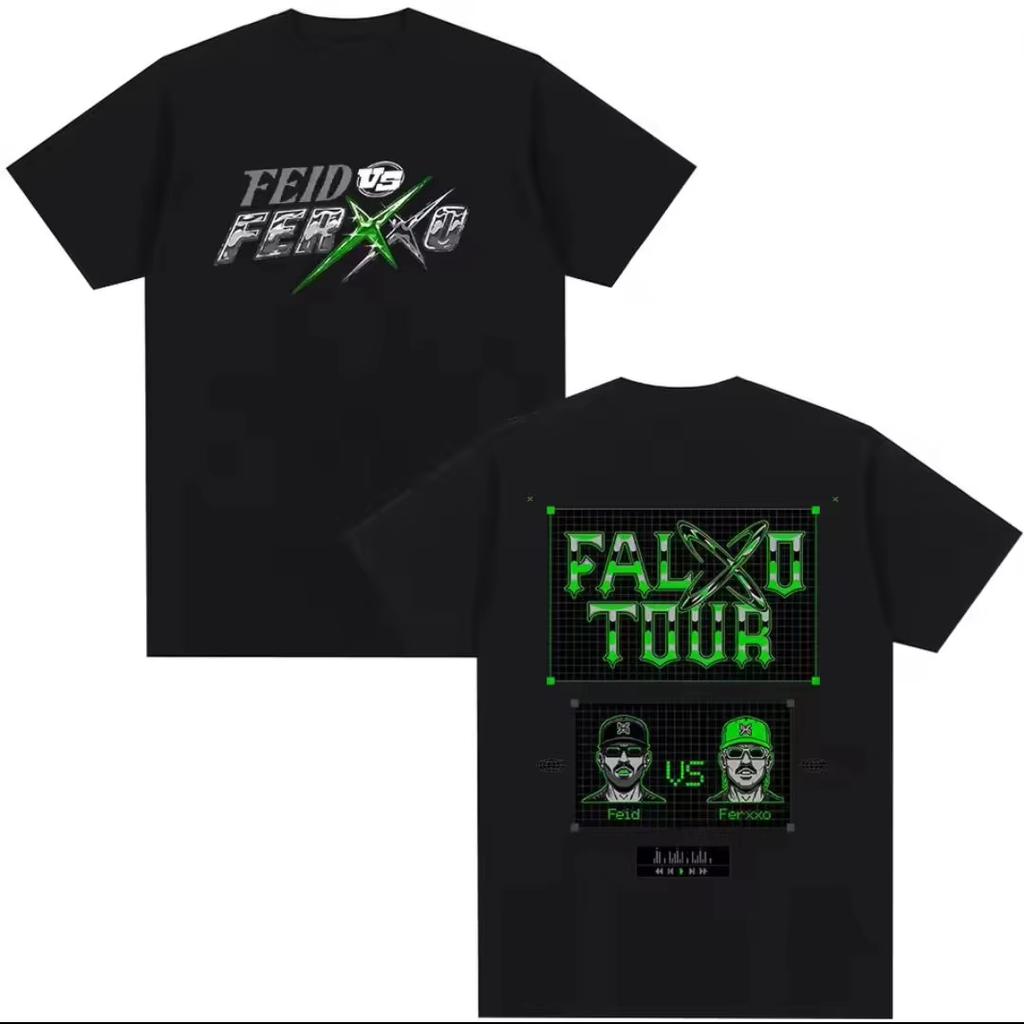 Rapper Feid Ferxxo Tour 2026 Print Tshirt Unisex Unisex Fashion Hiphop Tshirts Summer Casual Cotton Oversized Tshirts Streetwear