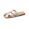 Fashion Fashion Baotou Slippers Summer New Round Toe Shallow Mouth Hollow Soft Sole Non-slip Wear-resistant Flat Shoes