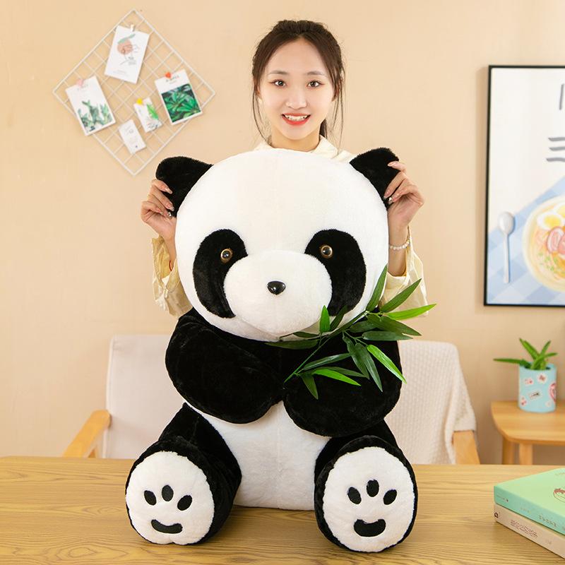

Милая кукла панда мать и сын плюшевая игрушка, держащая бамбук, кукла большая панда, кукла для кровати, декоративная подушка, свадебный подарок 40cm