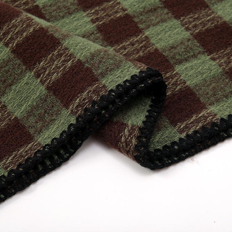 Retro Plaid Printed Pashmina Shawl Scarf For Woman Winter Warmer Scarves Korean Style Neckerchief Christmas Gift Muffler
