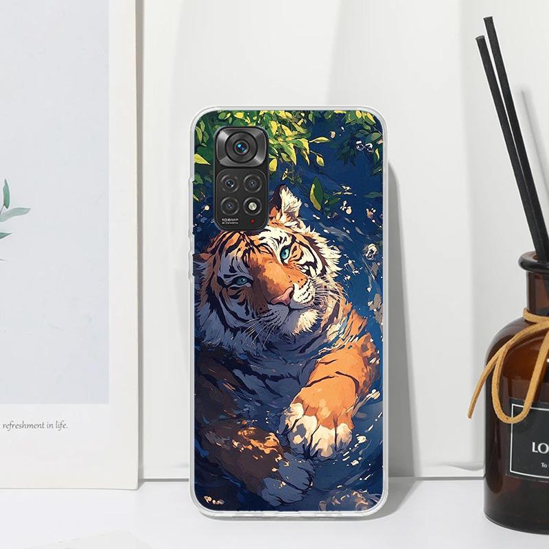 

Superior Tiger Pattern Art Phone Case For Xiaomi Redmi Note 15 13 14S 14 Pro Plus 12S 11S 10S 12 11E 10 11T Art Fundas Back Cove Redmi Note 15 Pro 5G