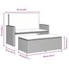 Banc de jardin - VIDAXL - Beige - Convertible en canapé-lit - Coussins confortables - Polyrotin