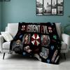 1PC Resident Evil Patterned Flannel Blanket Suitable For All Seasons For Home Decor Warmth And Comfort Gifts Holiday Present