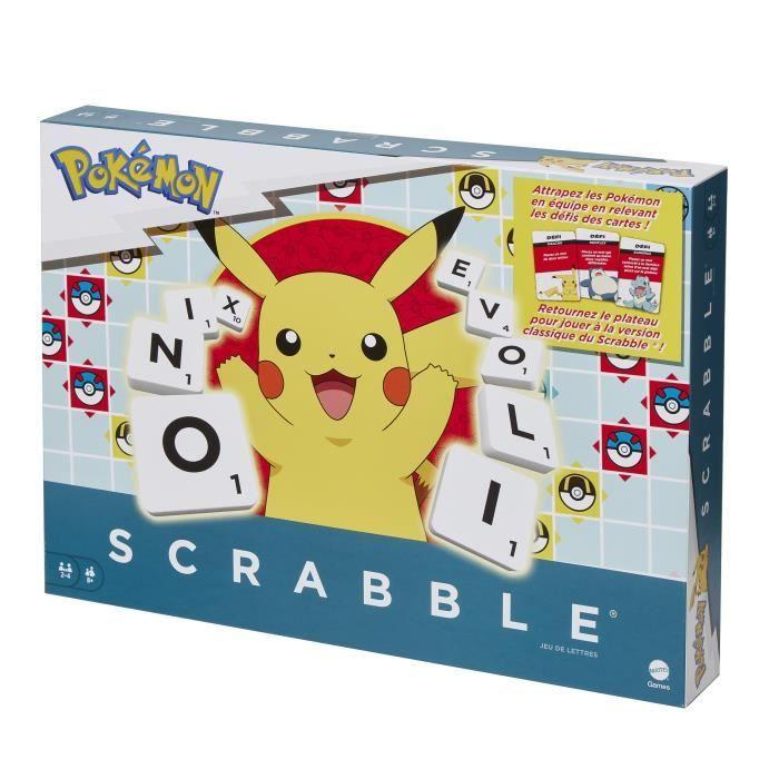 Scrabble® pokémon-jeu de société familial avec 2 modes de jeu hxt27