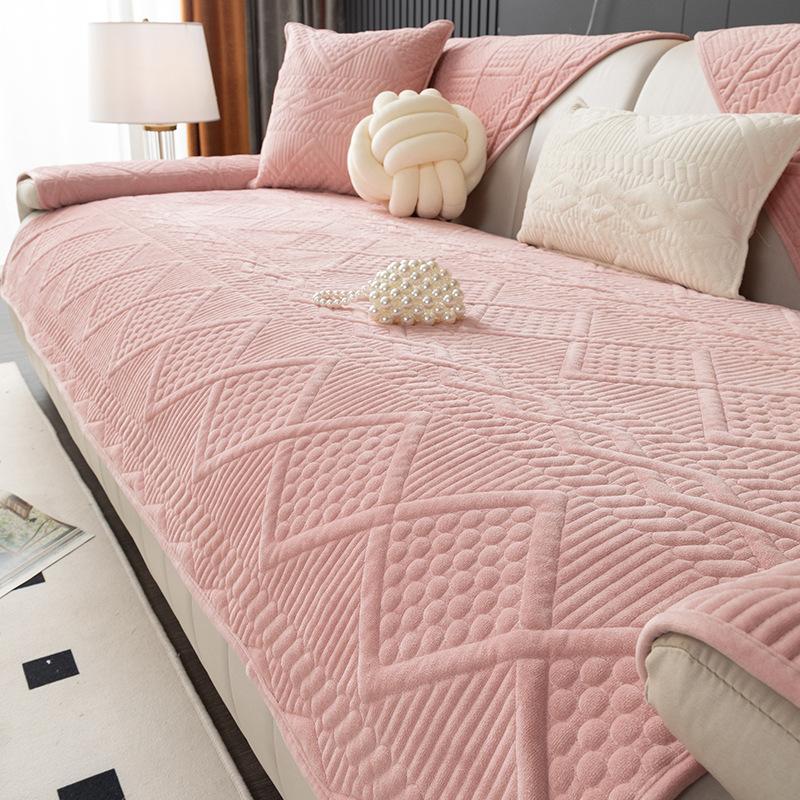 Crystal Fleece Sofa Cushion Autumn And Winter New Plush Seat Cushion Cover Thickened Warm Sofa Cover Cross-Border