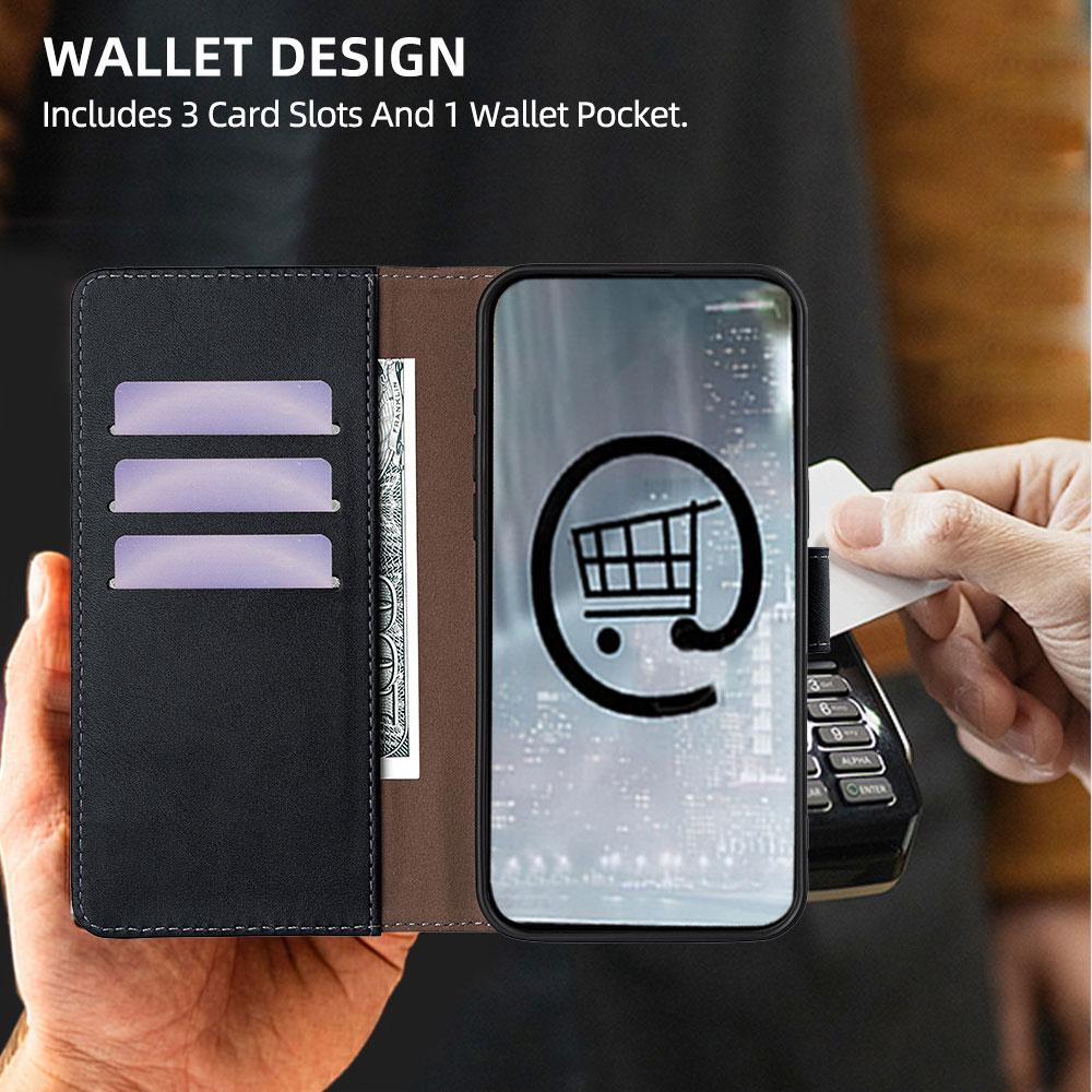 Moto G35 Protective Cover Leather Flip Wallet Case for Motorola G85 G75 G55 G45 G35 Moto G75 Book Case Phone Bag RFID Blocking