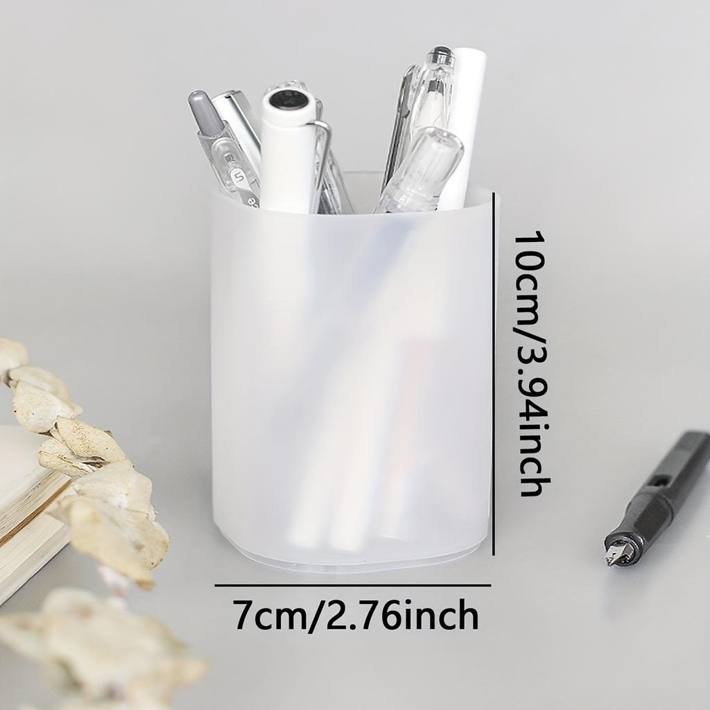 1pc-Simple Frosted Pen Holder Storage Multifunctional Office Storage Holder Student Stationery Pen Holder