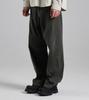 Beoteunseoul Stitch Line Curved Cotton Pants (Charcoal)