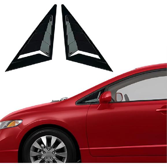 для Honda Civic Седан 9-го поколения 2012 2013 2014 2015 Жалюзи на окна Задние боковые жалюзи Воздухозаборник Козырьки Крышка Жалюзи Отделка Экстерьер 2006-2011 Front Side Wind
