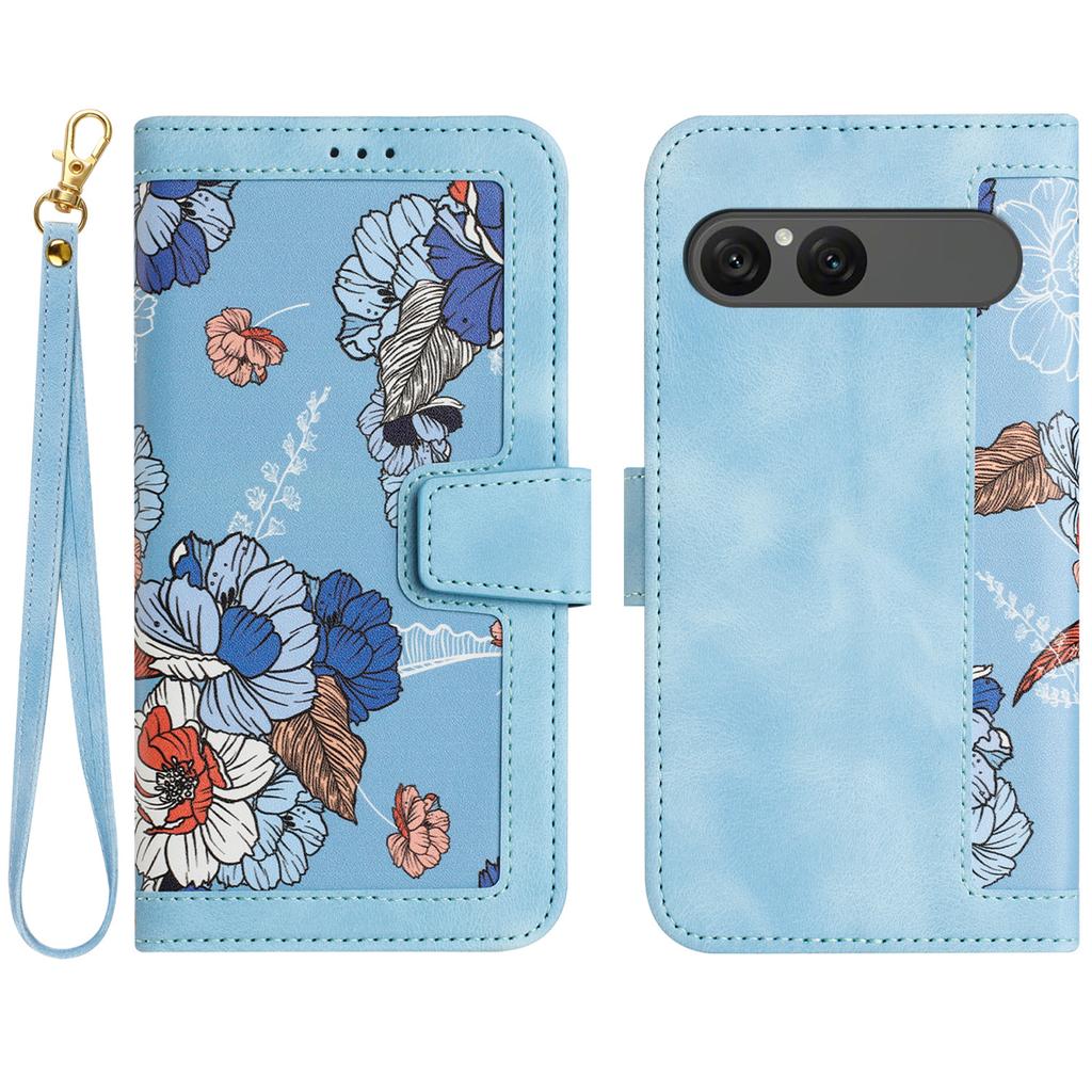 For Sony Xperia 10 VII Case PU Leather Floral Phone Cover with Card Slots