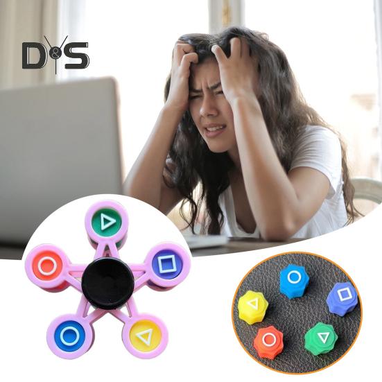 Catching Stone Fidget Spinner Leke DIY Spinnende Leke med Avtakbare Jacks Stone Barn Tenåringer Voksne Stress Angst Lindring Sensorisk Fingertupp Gyroskop