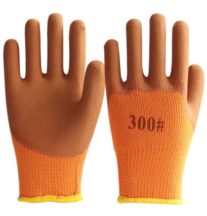 Terry Brushed Foam Latex Coated Hand Gloves (Blue,General Purpose Work Gloves&M)
