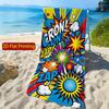 Pop Art Beach Towel – 2D Flat Printing, Soft Microfiber, Lightweight & Sandproof – Perfect for Surf, Yoga, Travel & Summer Fun