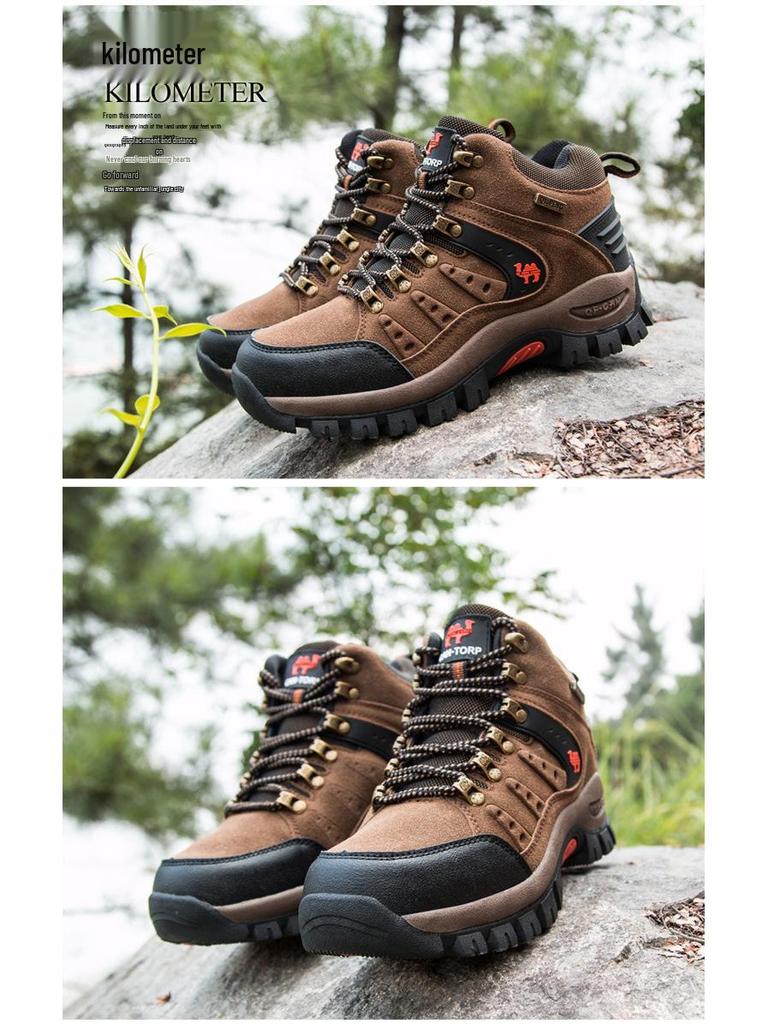 Unisexové turistické boty s vysokým svrškem: Podzimní/Zimní Venkovní Horolezecká a Terénní Sportovní Obuv