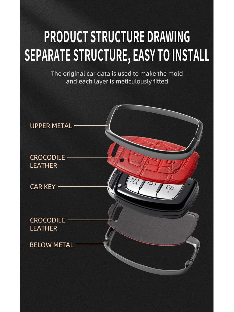 Hyundai & Mitsubishi Key Cover: Fits ix35, Langdong, Lingdong, Yuedong, Elantra, Reina, Verna, Tucson & Festa.