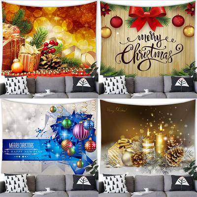 Christmas New Year Christmas Gift Decoration Printed Pattern Tapestry Home Living Room Bedroom Wall Decoration Tapestry