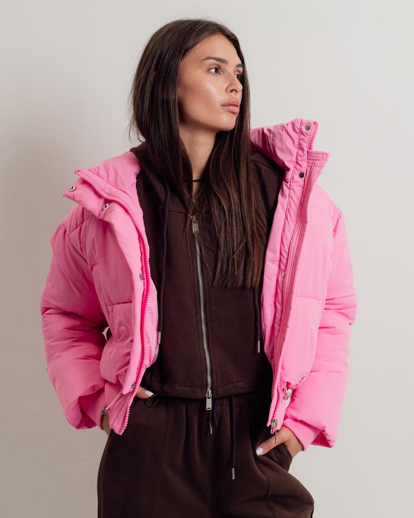 Куртка бомбер XXFG 6852 L розовая