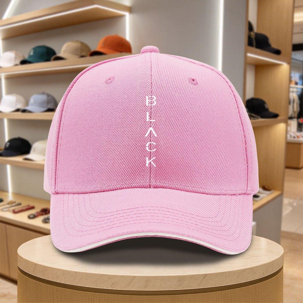 Black Sandwich Baseball Cap Lightweight Printed Unisex Vintage Sports Hat For Men Women