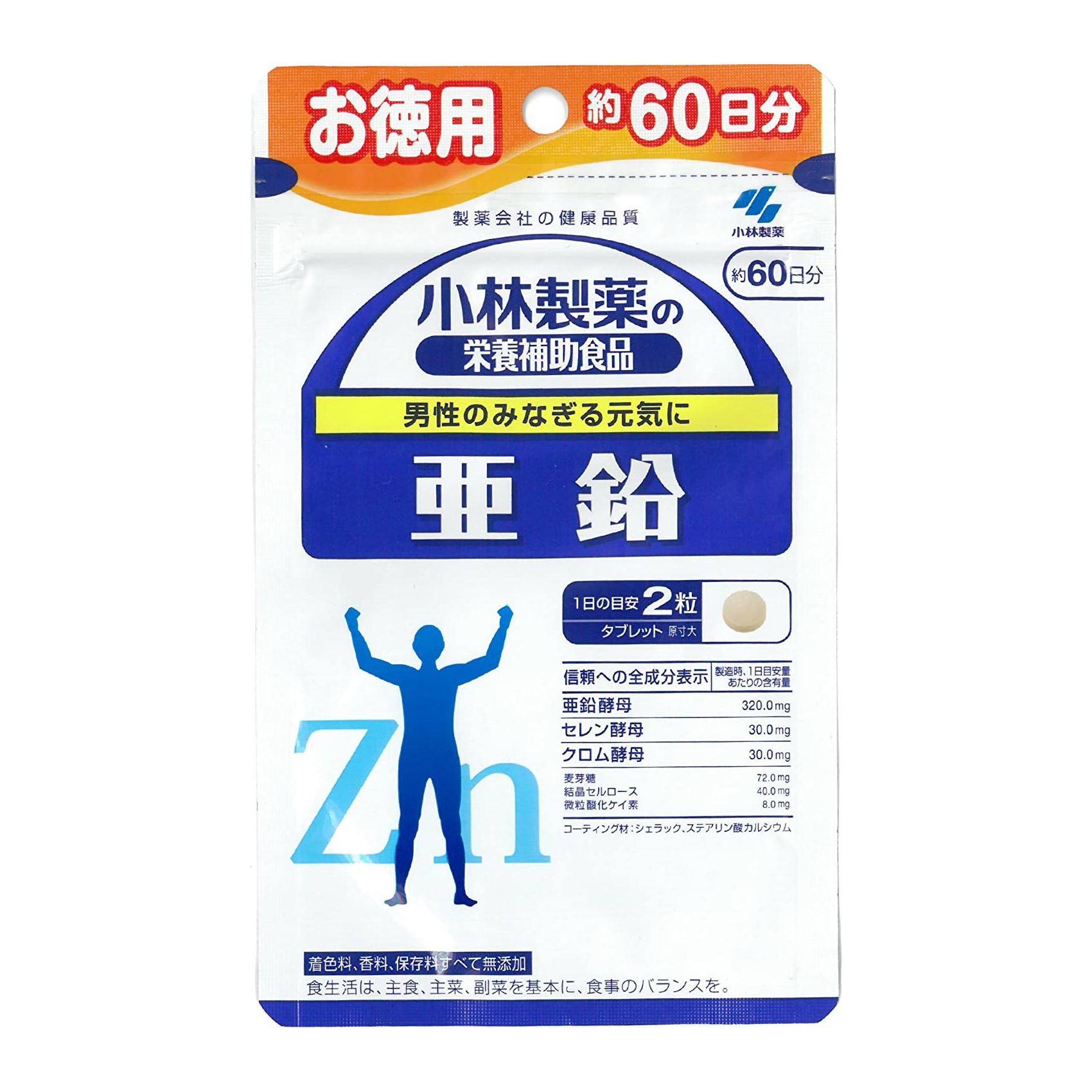 

KOBAYASHI Pharmaceutical Zinc комплекс цинк, селен, хром, на 60 днів