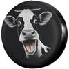 Funny Cow Face Spare Tire Cover Waterproof Sun Protector for RV SUV Truck Wheels