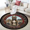 Mechanical Dog Strength Round Area Rug Under Office Chairs Bedroom Living Room Home Decor