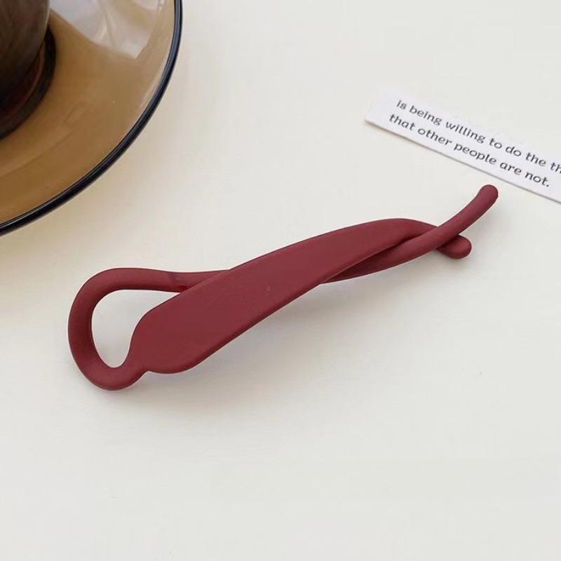 Frosted Matte Banana Clip Korean Simple Hair Clip Resin Acrylic Hairpin Ponytail Barrettes Hair Claw Casual All-match Headdress