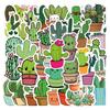 55 Cartoon Cactus Stickers: Waterproof Decorations for Planners, Bottles, and Laptops