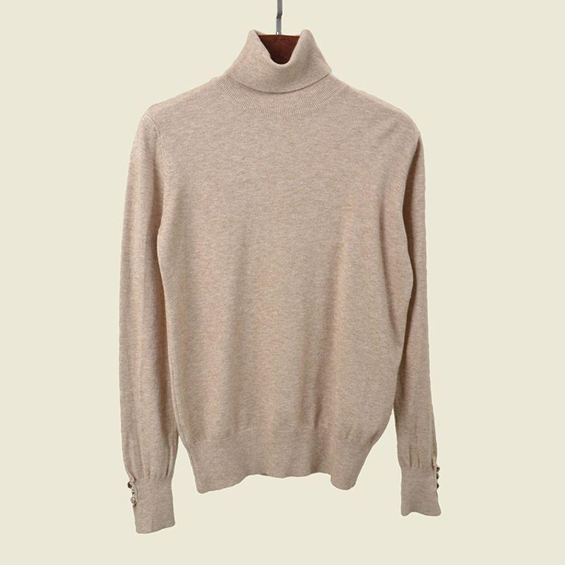 Minimalist Turtleneck Fall and Winter Inner Wear Pullover Wool Base Shirt