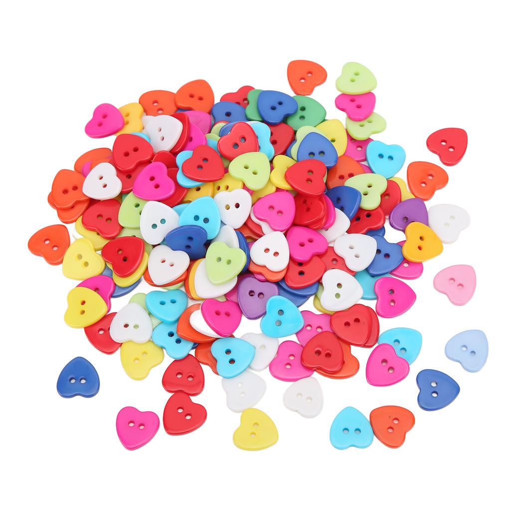 200pcs Sewing Buttons 15mm Durable Resin Waterproof Practical Clothing Accessories for Household