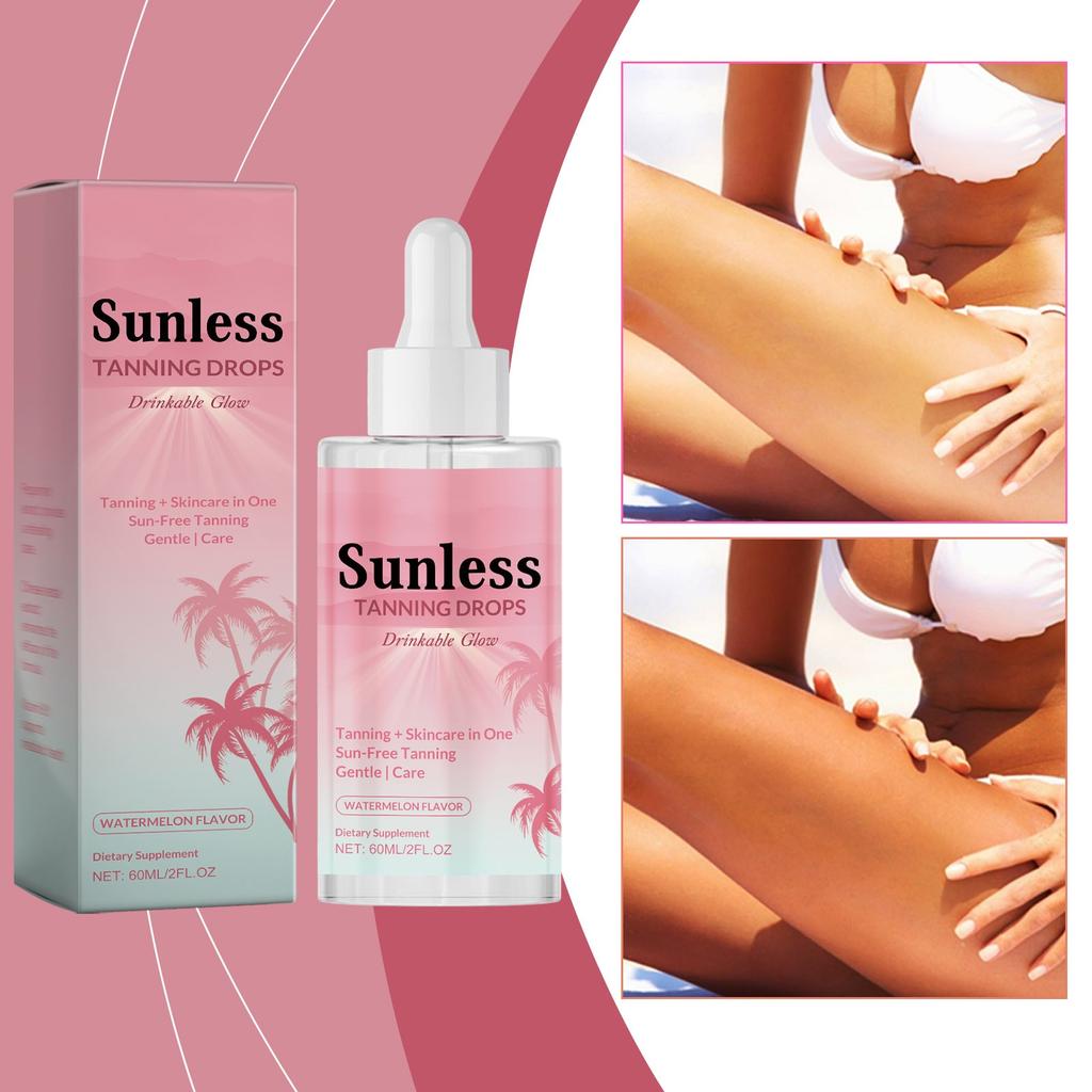 Naturlige bruningsdråper for en naturlig brunfarge uten UV-stråler 60 ml