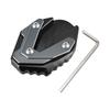 X AUTOHAUX Motorcycle Kickstand Extension Pad Side Stand Support Plate In Black Titanium for Suzuki Gixxer 250 SF 2018-2023