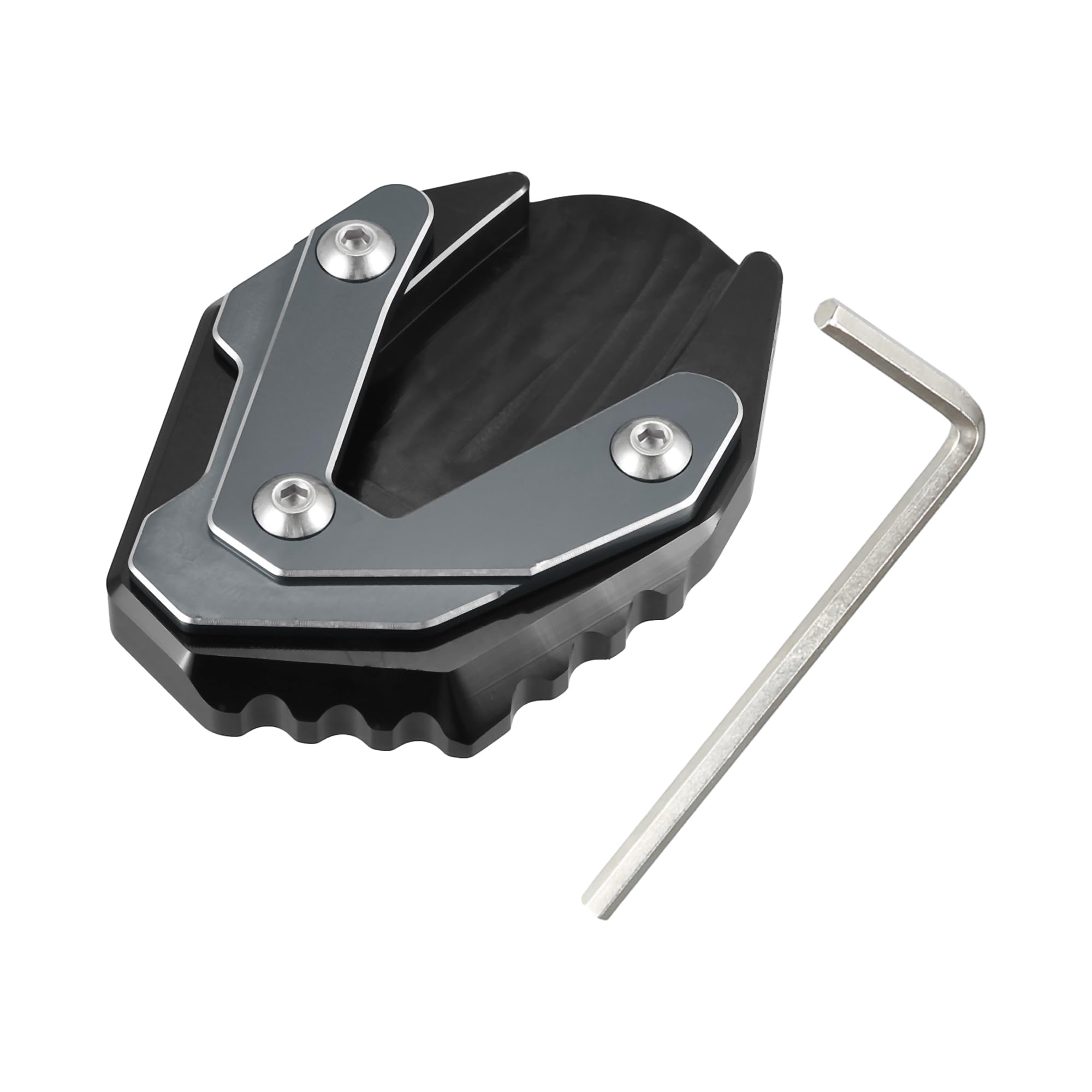 X AUTOHAUX Расширительная пластина боковой подножки мотоцикла, опорная пластина боковой подножки, цвет Черный Титан, для Suzuki Gixxer 250 SF 2018-2023