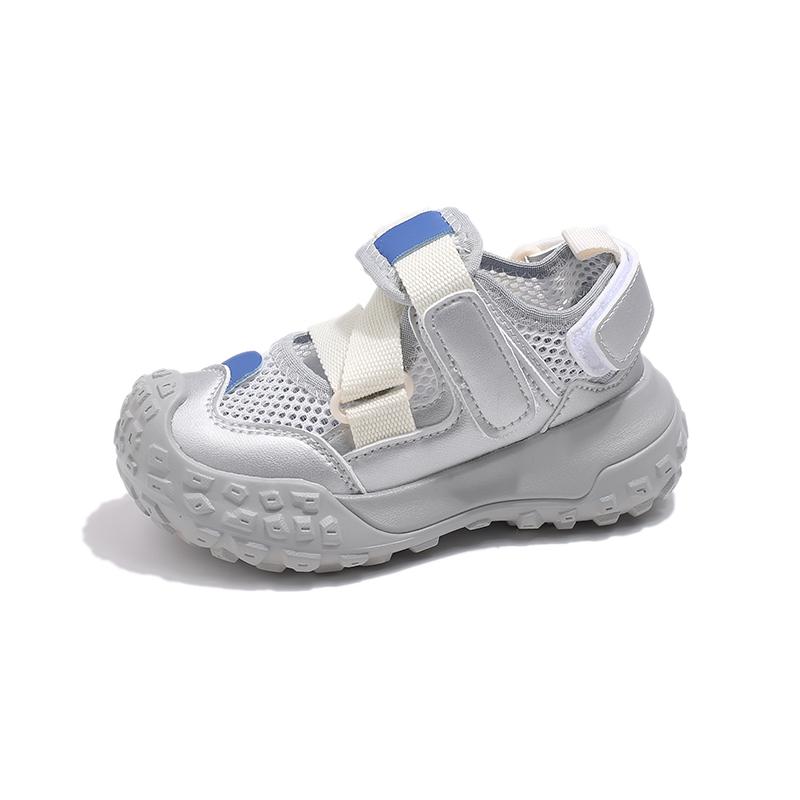Kids Sports Sandals Mesh Breathable Boys Girls Tennis Shoes Non-slip Soft Sole 2025 Summer New Students Running Shoes Hook&loop