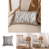 Modern Minimalist Sofa Pillow Cover With Floral Pattern In Polyester Fabric For Living Space