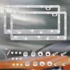 2 Stück 31*16cm Bling Kristall Kennzeichenhalter Rahmen Damen Strassstein Auto Kennzeichenhalter Abdeckung Halter Auto Zubehör Neue Kennzeichenabdeckungen Rahmen