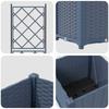 Garden Planter Grey 40 x 40 x 143 cm PP