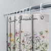 Shower Curtain Personalization For Women Bath Decor Floral Print Home Decoration Gift Idea Bathroom Acce