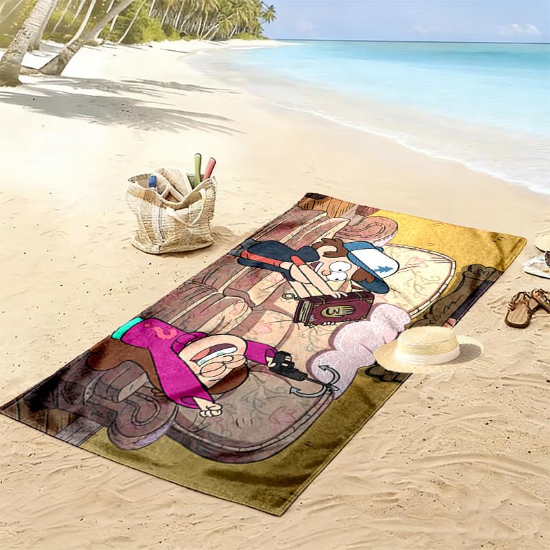 Gravity Falls 2D Flat Print Beach Towel, Large Soft Quick Dry Towel for Beach Camping Swimming.MSTJ0918190