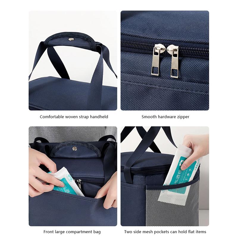 Outdoor Camping Picnic Bag Portable Lunch Bag Food Thermal Insulated Box Food Storage Bags Bento Pouch Dinner Container Handbag