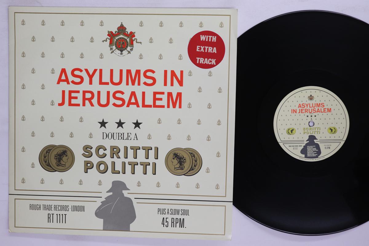 12-дюймовая пластинка SCRITTI POLITTI Asylums In Jerusalem Jacques Derri RT111T ROUGH TRADE 1982 UK Рок Б/у