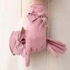 Plush 2 Finger Flip Gloves Bow Windproof Finger Mittens Gift Thickened Suede Gloves  Cycling