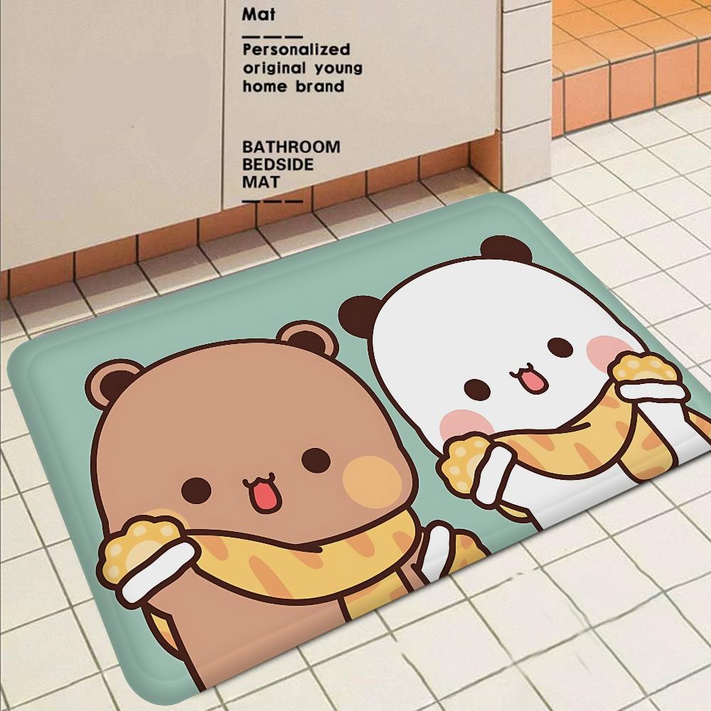 Bubu And Dudu Cute Cartoon Kitchen Mat Washable Non-Slip Living Room Sofa Chairs Area Mat Kitchen Toilet Rug