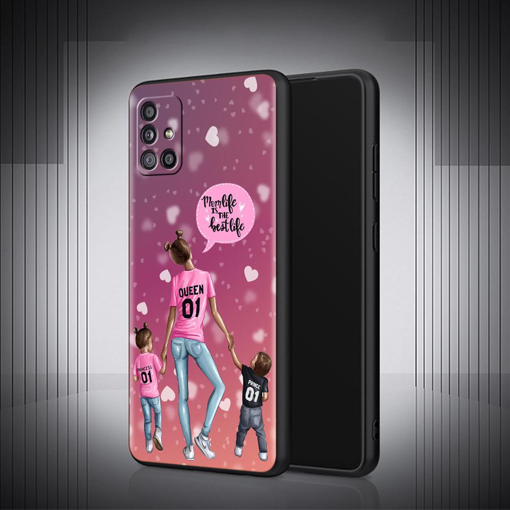 Family Children Boys And Girls Coque For Samsung Galaxy A51 A71 A12 A21s A72 A52 A42 A32 A22 A41 A31 A02s A03s Soft Phone Cases