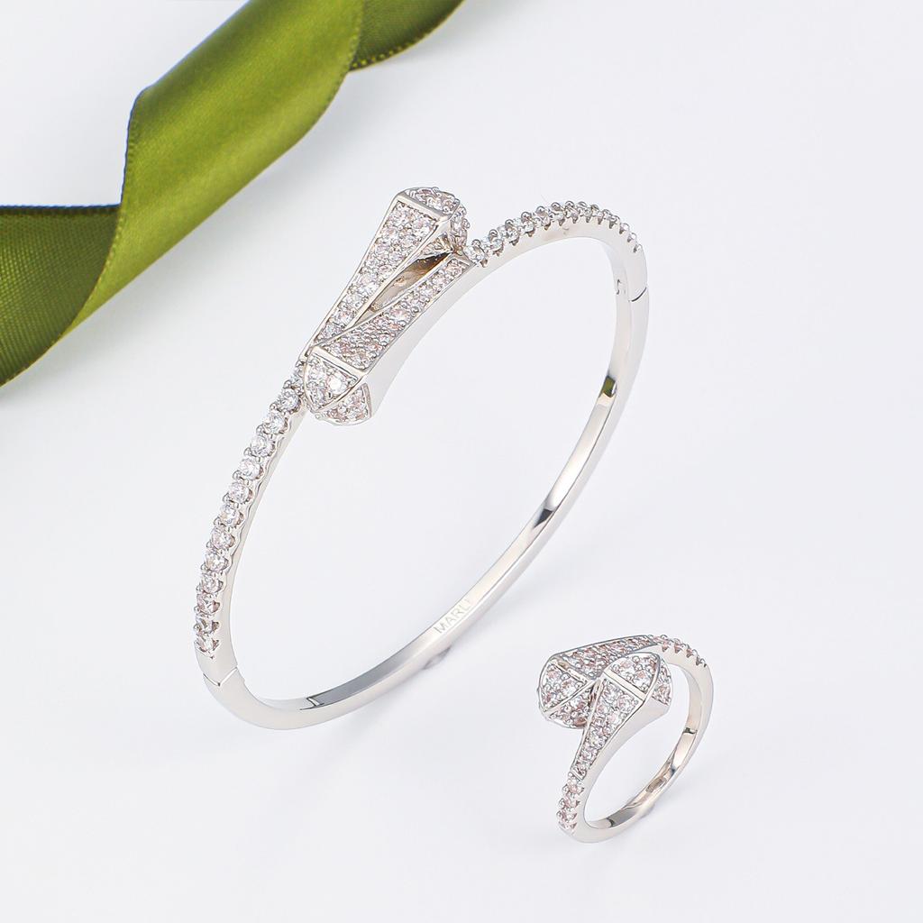 Wave Bracelet Fashionable Light Luxury Pyramid Bracelet Women's Irregular Design Ring