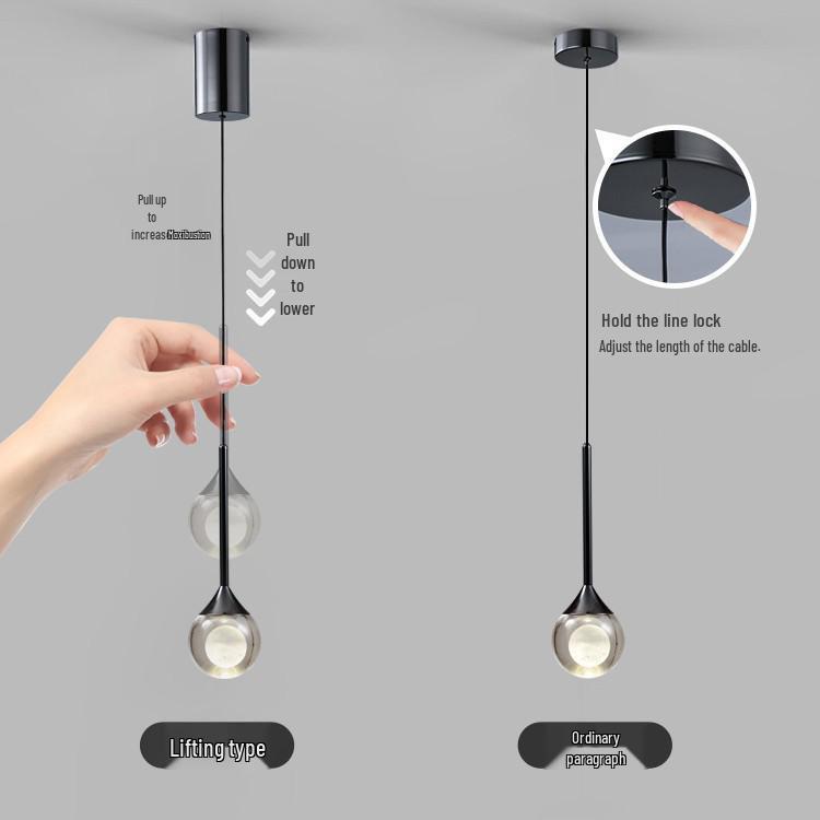 Adjustable Italian Minimalist LED Pendant Light for Bedroom or Entryway