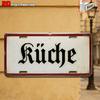 Vintage City Kitchen Garden Workshop Year Text Metal License Plate Sign Retro 2D Flat Printed Tin Plaque Wall Decor for Home B
