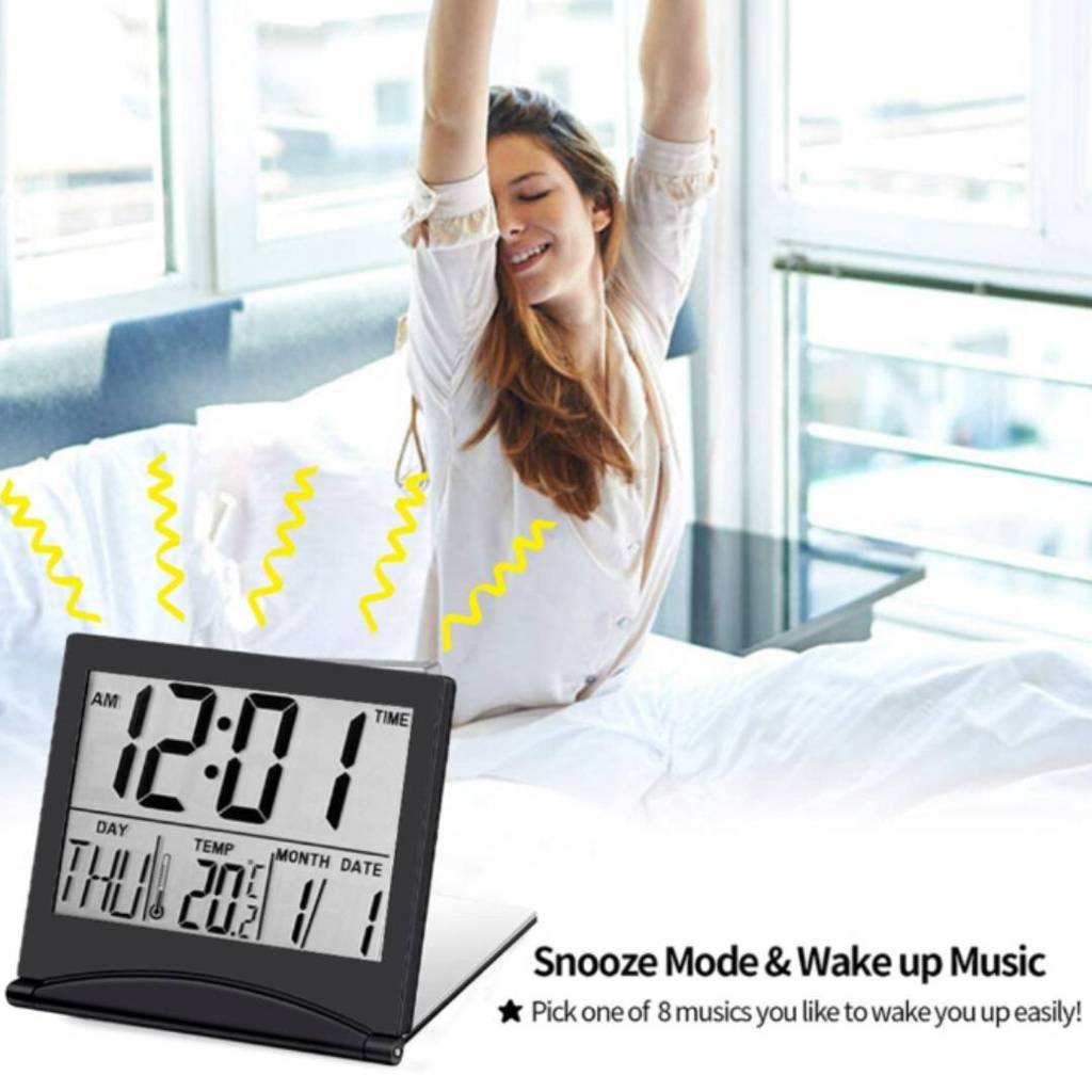 Projection Clock With Digital Calendar Temperature Weather Forecast For Home Office