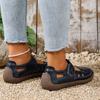 Summer Handmade Vintage Hollow-out Sandals for Women, Soft-soled Mother's Shoes, Velcro Casual Women's Shoes
